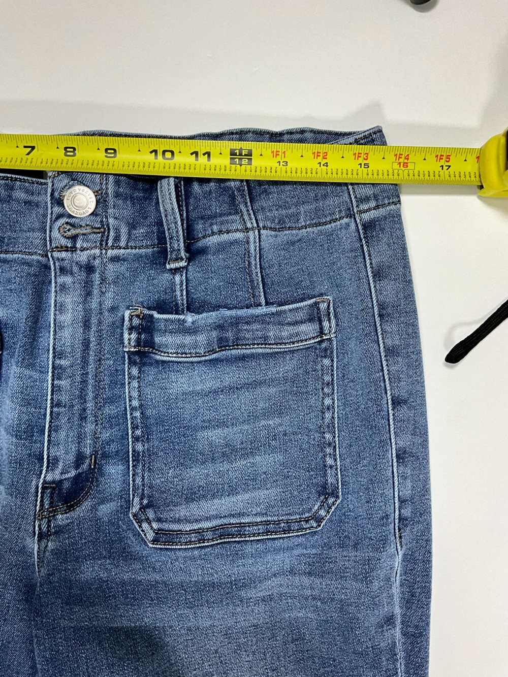 Lovervet by Vervet High Rise Flare Denim Jeans Women's 14W - Picture 5 of 16